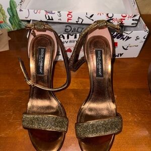 Dolce & Gabbana Metallic Gold Heels